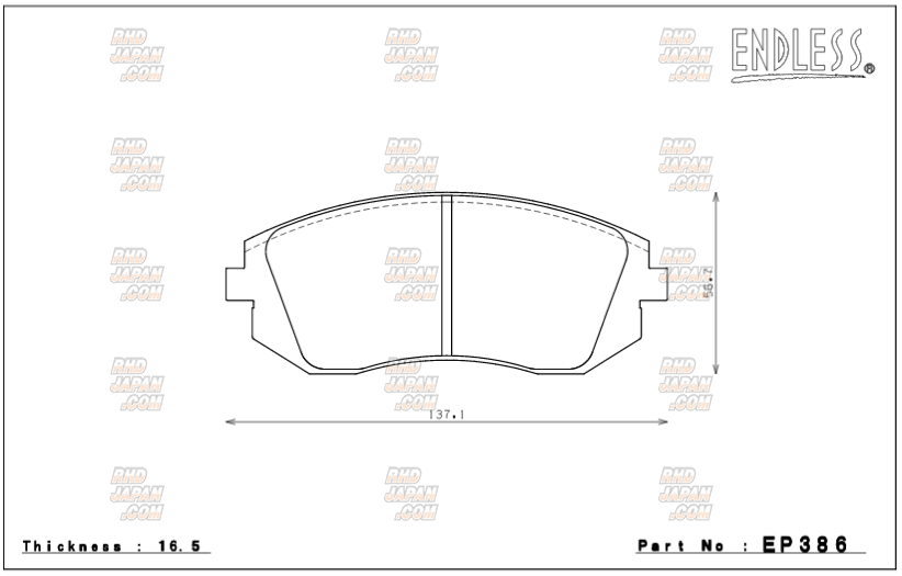 Endless Brake Pads Front Set Type Super Street S-Sports SSS